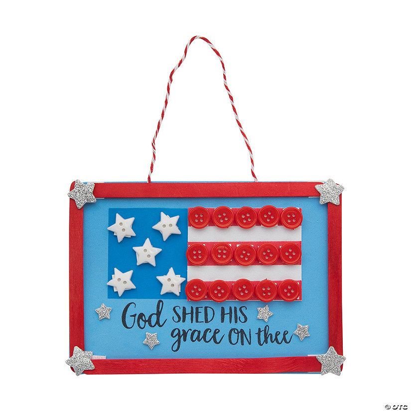 God Shed His Grace on Thee Button Sign Craft Kit - Makes 12 Image