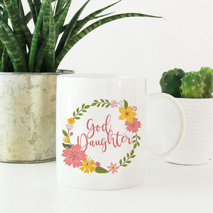Goddaughter Floral Wreath Ceramic Mug Image