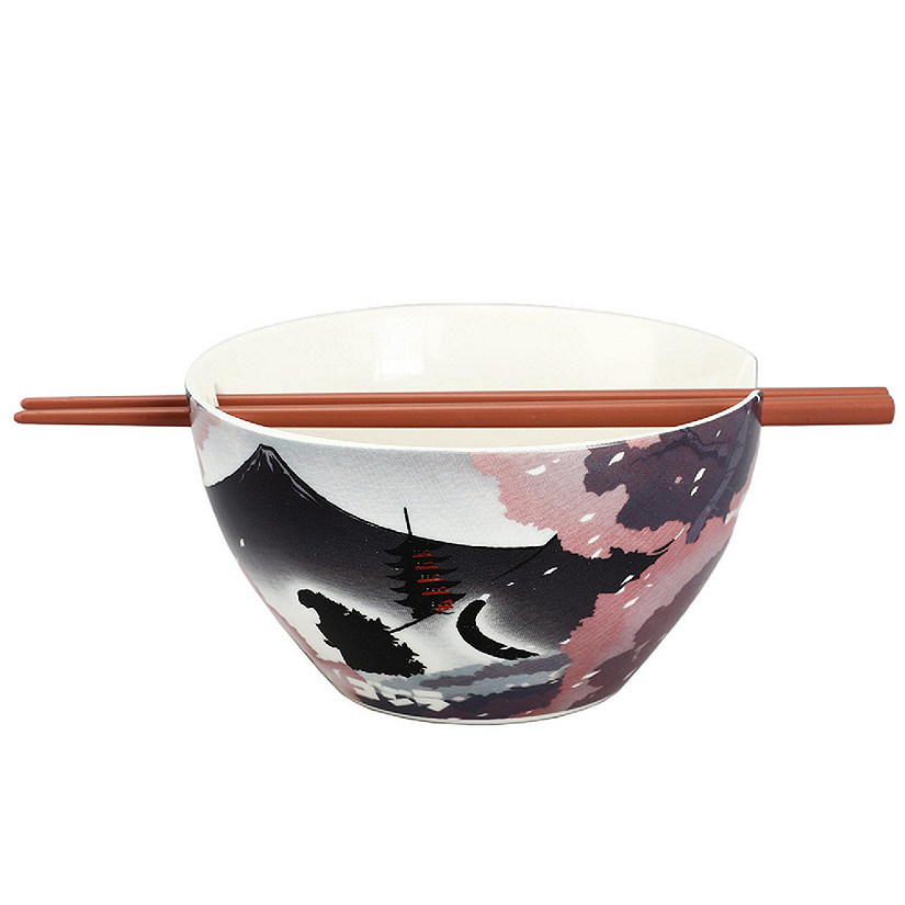 Godzilla 20 oz Ramen Bowl with Chopsticks Image