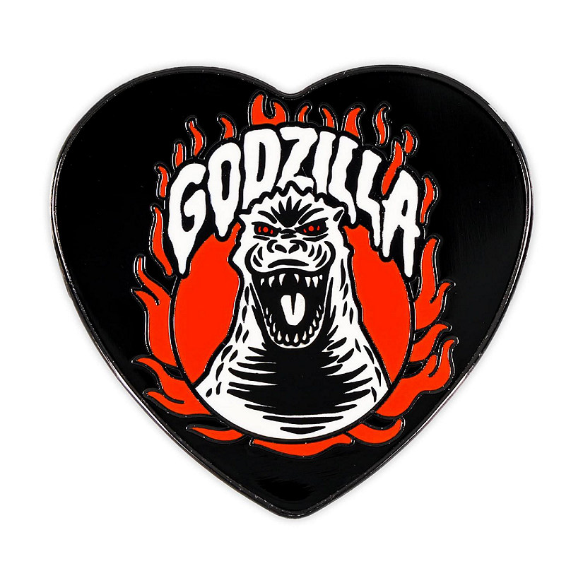 Godzilla Heart-Shaped Enamel Pin Image