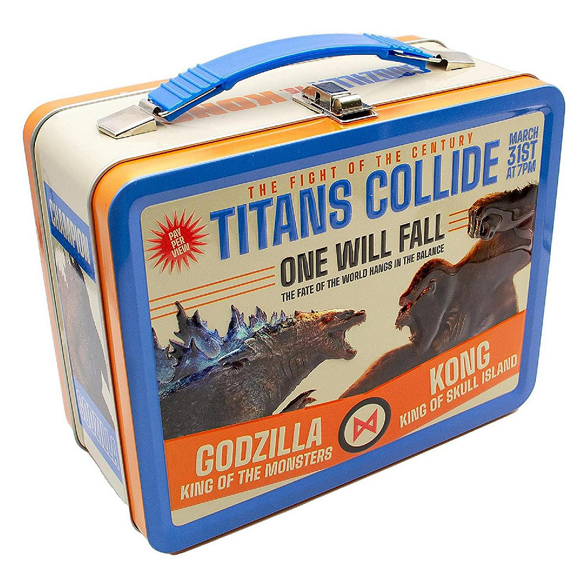 Godzilla vs Kong Embossed Tin Fun Box Image