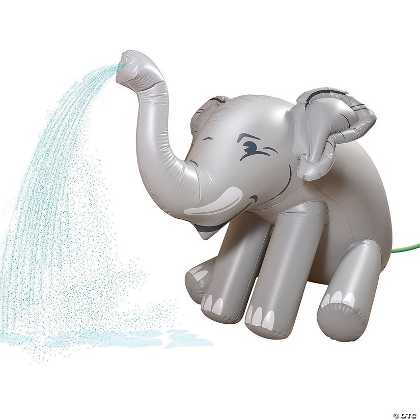 GoFloats Giant Inflatable Elephant Party Sprinkler | 5 Feet Tall Yard Sprinkler for Kids Summer Fun Image