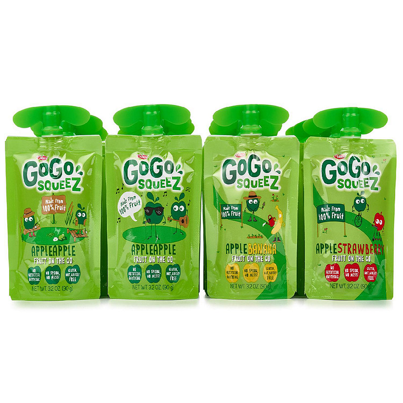 GoGo squeeZ Applesauce On The Go 20 x 3.2 oz Apple & Apple Strawberry