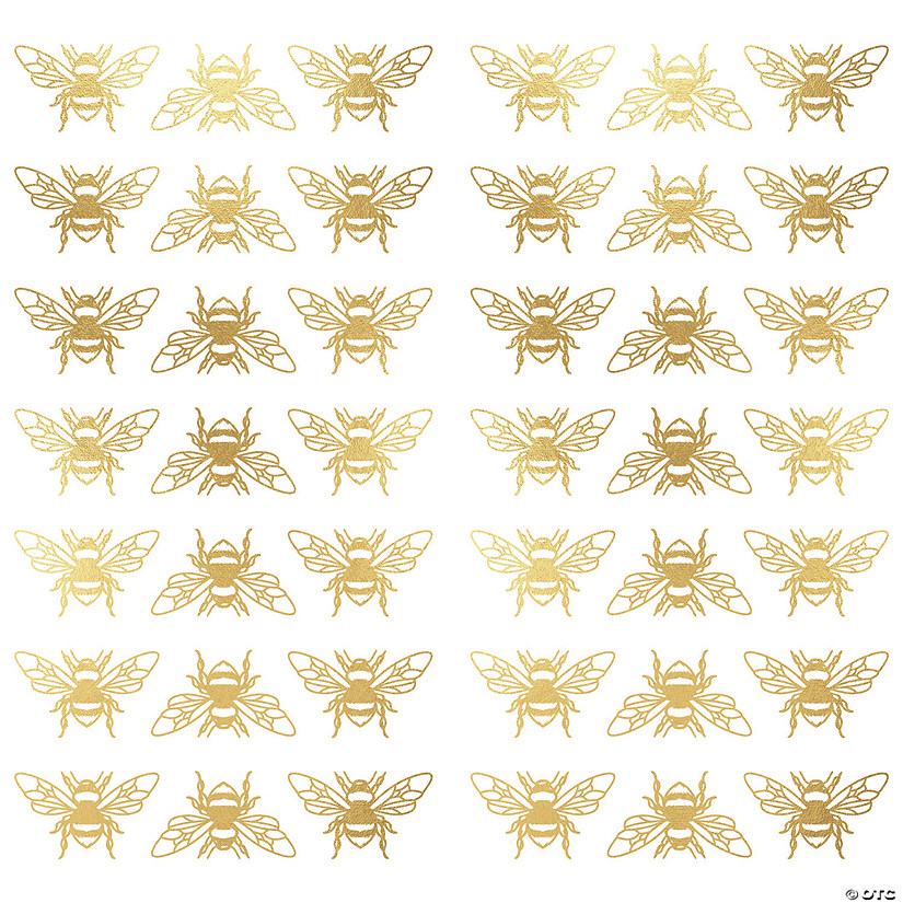 Gold bee peel and stick wall decals Image