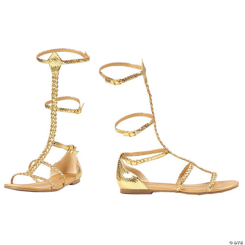 Gold Cairo Gladiator Shoes - Size 10 Image