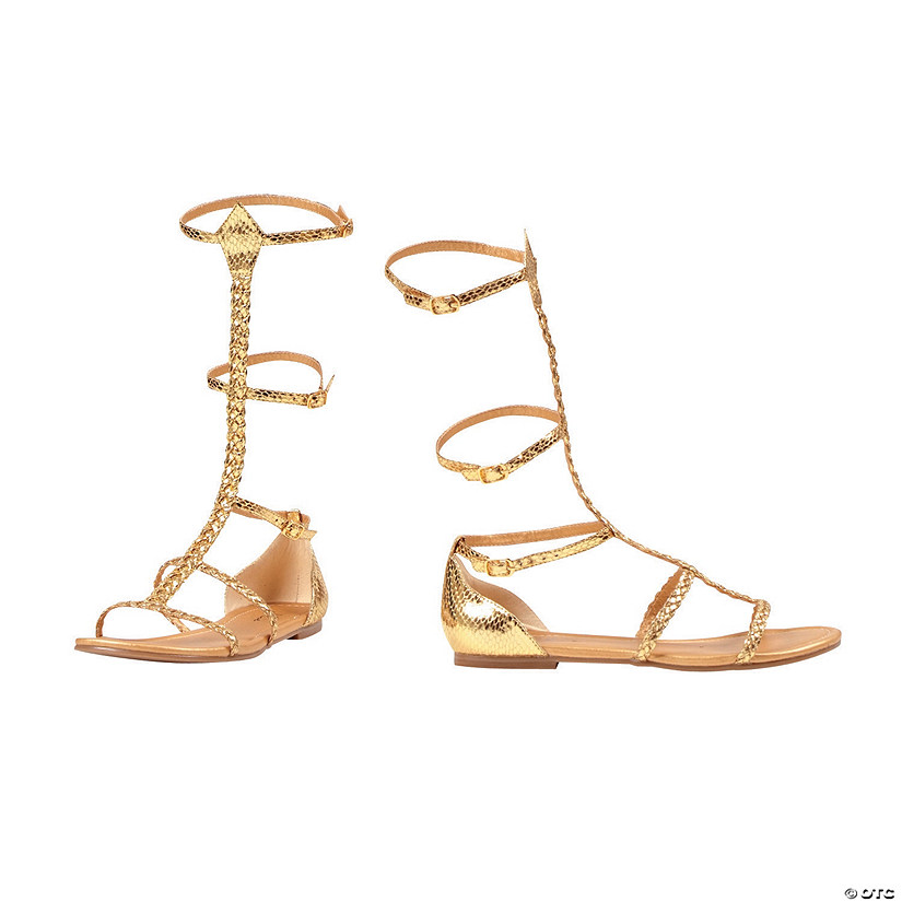 Gold Cairo Gladiator Shoes - Size 8 Image