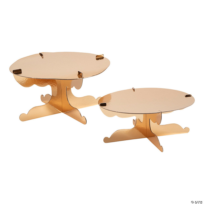 Gold Cake Stands - 2 Pc. Image