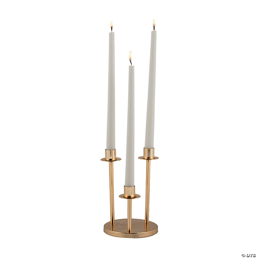 Gold Candelabras with Candles Decorating Kit - 16 Pc. Image
