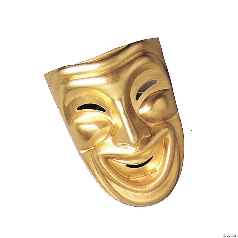 Gold Comedy Mask Image