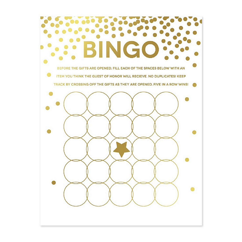 Gold Confetti Bingo Game 20pk Image