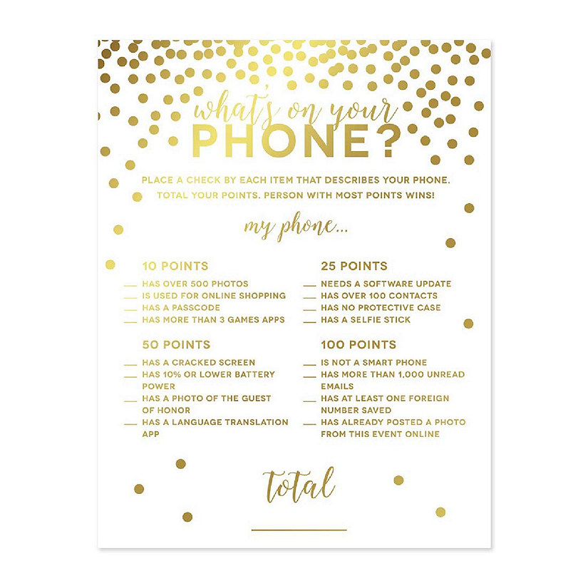 Gold Confetti What's on Your 20pk Image