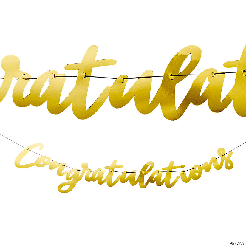 Gold Congratulations Garland Image