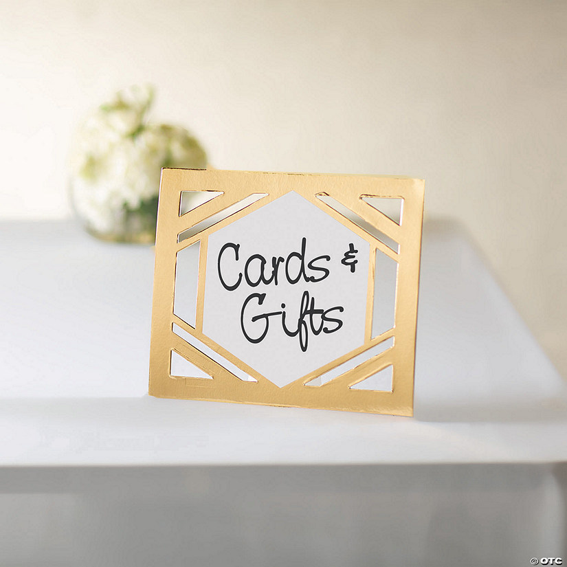 Gold Die Cut Table Sign Image