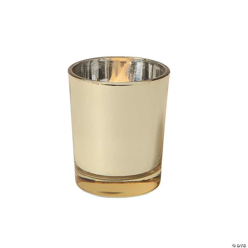 Gold Electroplated Votive Candle Holders - 6 Pc. Image