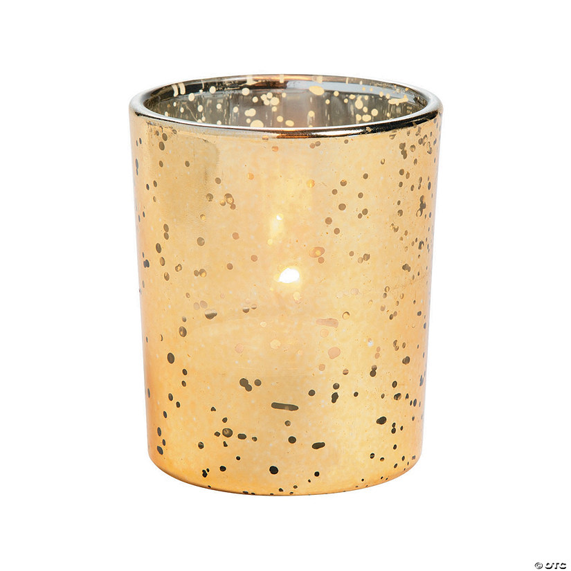 Gold-Flecked Mercury Votive Candle Holders - 36 Pc. Image