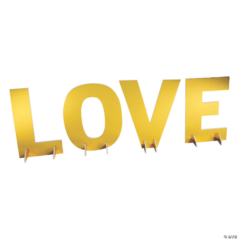 Gold Foil Love Tabletop Sign - 4 Pc. Image