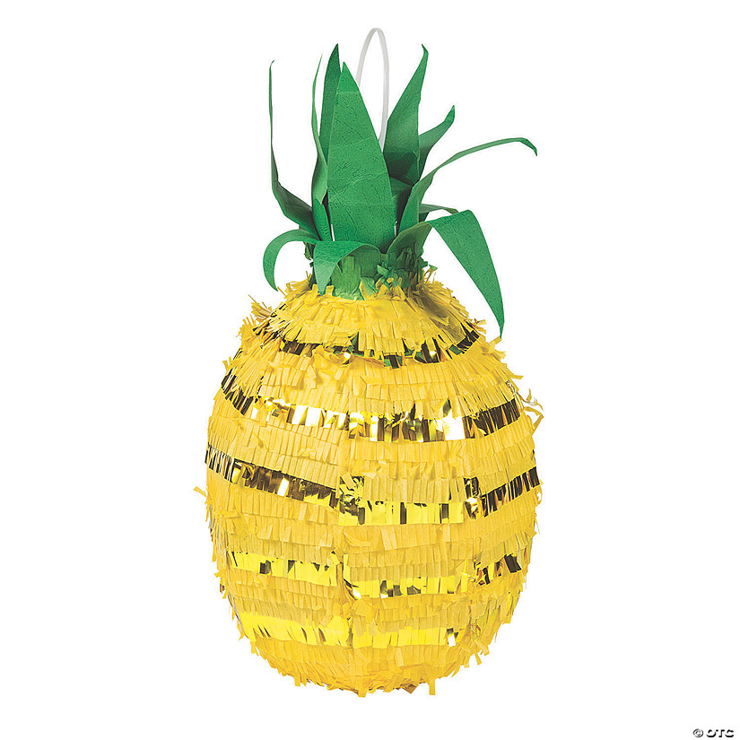 Gold Foil Pineapple Pi&amp;#241;ata Image