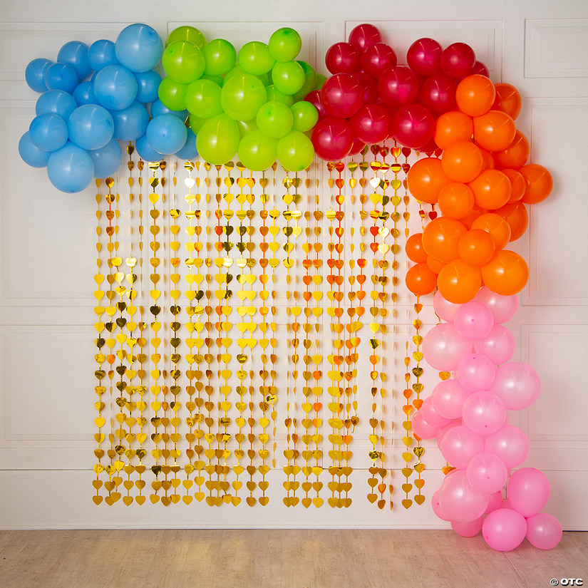 Gold Foil Rainbow Balloon Decorating Kit - 122 Pc. Image