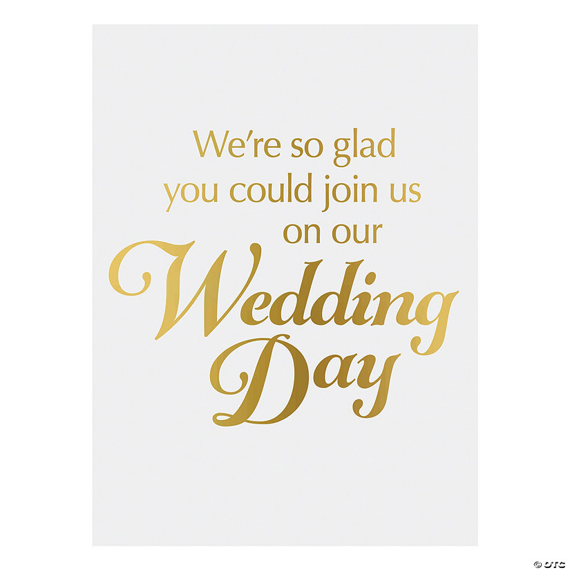 Gold Foil Wedding Day Sign Image