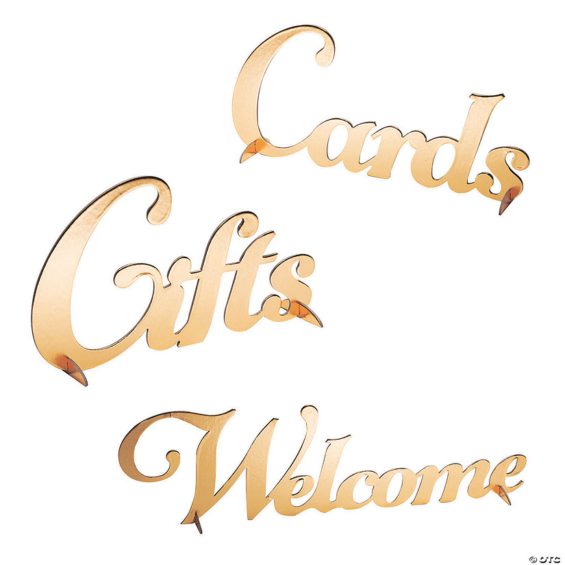 Gold Foil Wedding Tabletop Signs Oriental Trading