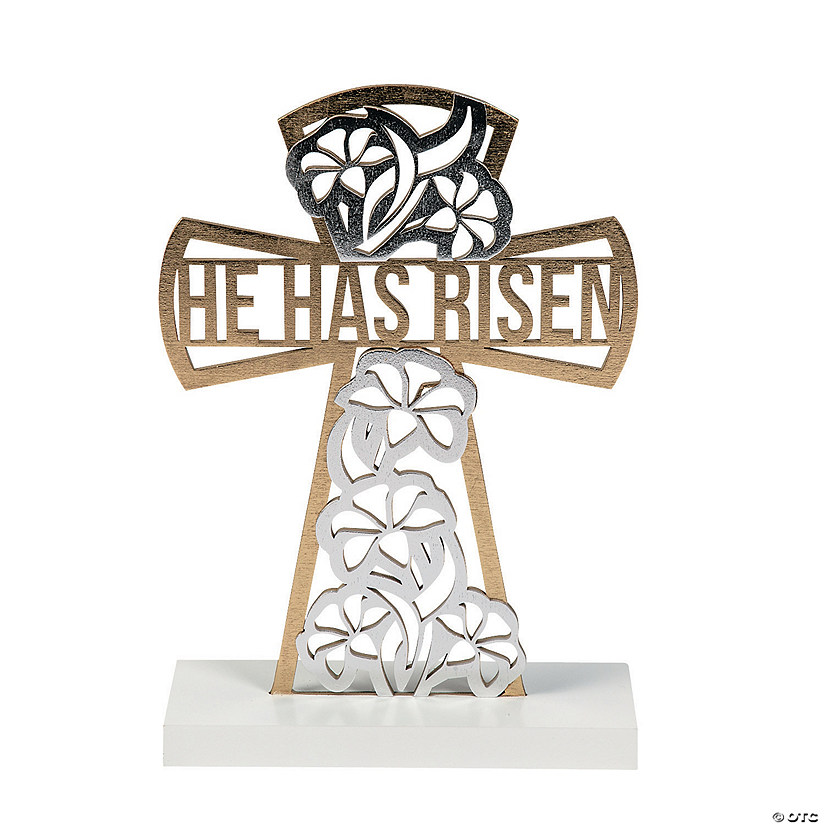 Gold-Foiled Cross Tabletop Decoration Image