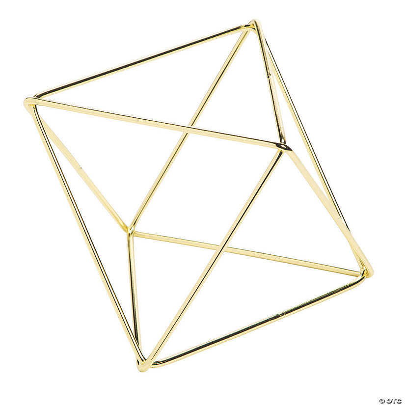 Gold Geometric Triangular Centerpiece Decorations - 3 Pc. Image