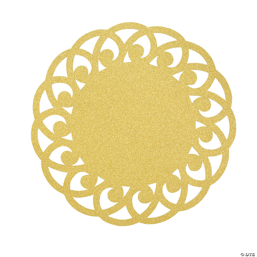 Gold Glitter Chargers - 24 Pc. Image