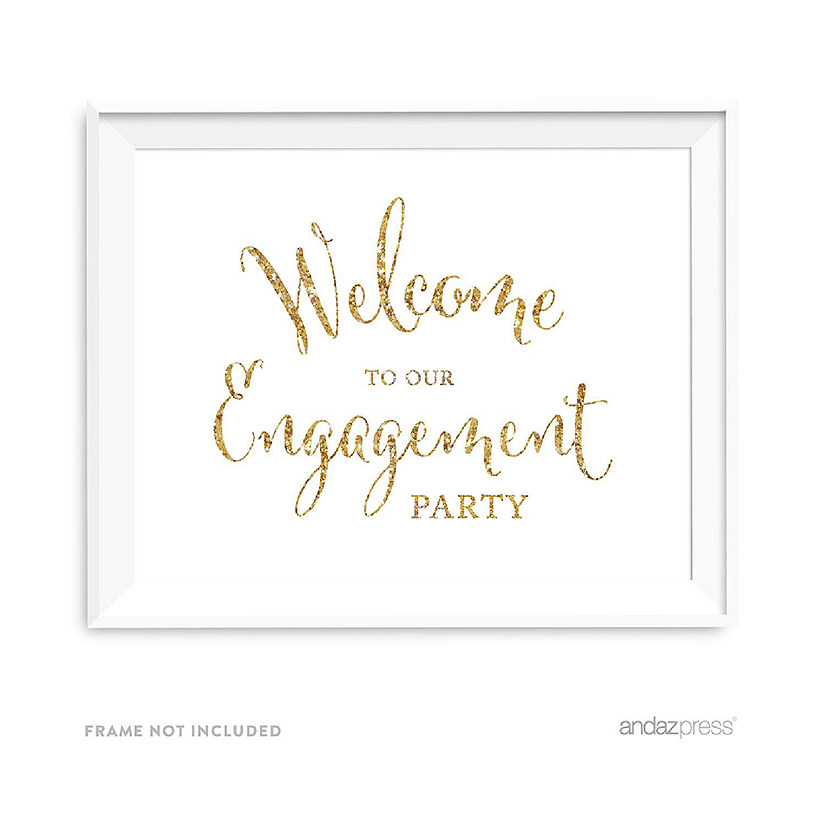 Gold Glitter Engagement Party 8.5x11IN Image