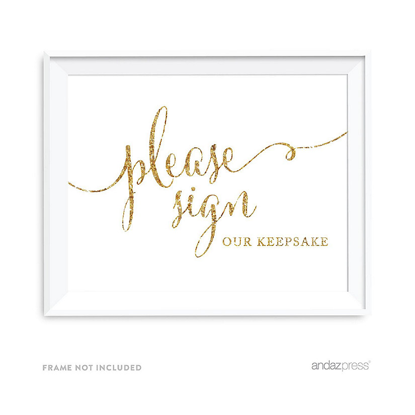 Gold Glitter Keepsake Sign 8.5x11IN Image