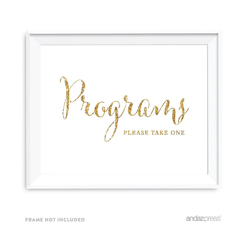 Gold Glitter Programs Take One 8.5x11IN Image