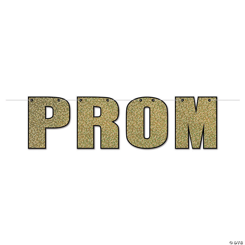Gold Glitter Prom Banner Image