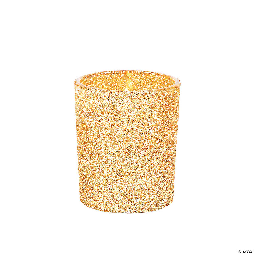 Gold Glitter Votive Candle Holders - 12 Pc. Image