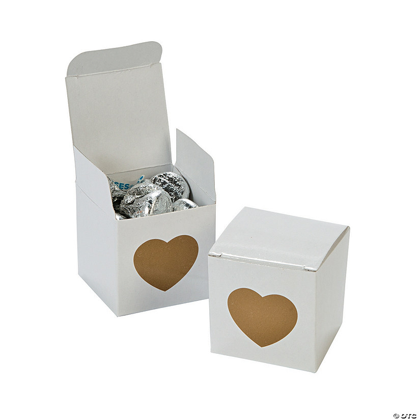 Gold Heart Favor Boxes