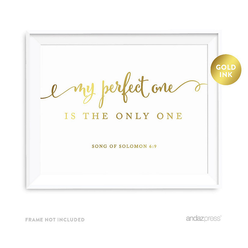 Gold Ink Perfect One Sign 8.5x11 Image