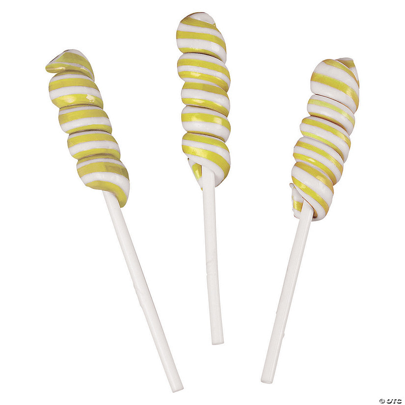 Gold Mini Twisty Lollipops - 24 Pc. Image