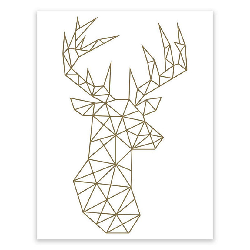 Gold Origami Deer 8.5x11 Image