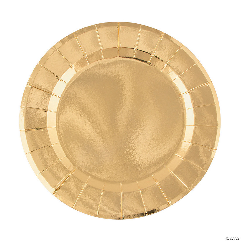 Gold Paper Chargers Oriental Trading