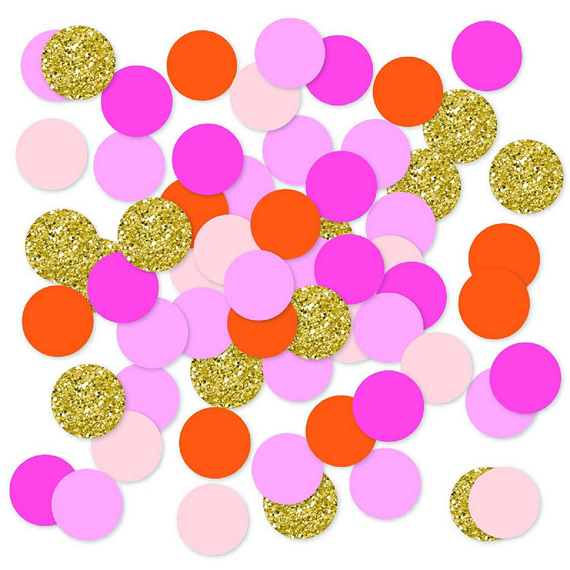 Gold Pink Coral Confetti 180-Pack Image