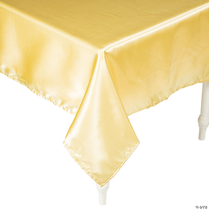 Gold Rectangle Polyester Tablecloth - 54" x 126"  Image