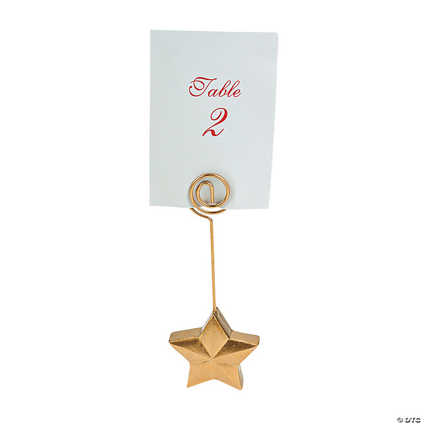 Gold Star Place Card Holders Oriental Trading
