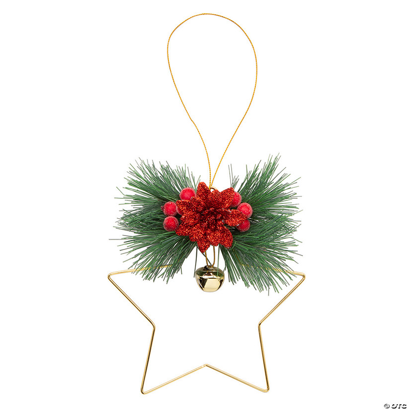 Gold Star Wreath Christmas Decoration Craft Kit - Makes 3 Image