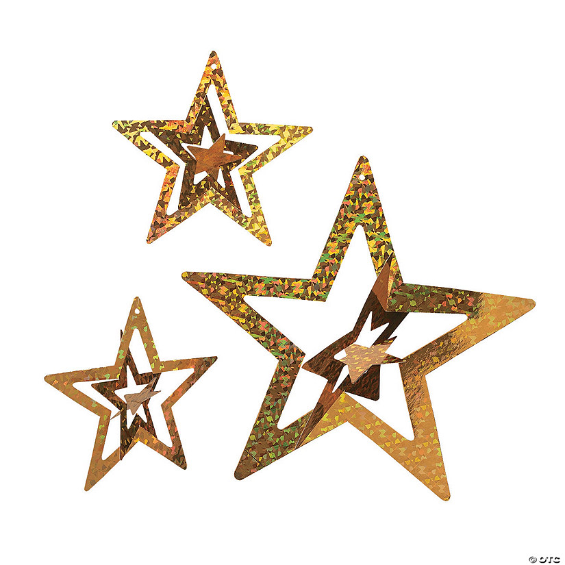 Gold Stars - 12 Pc. Image