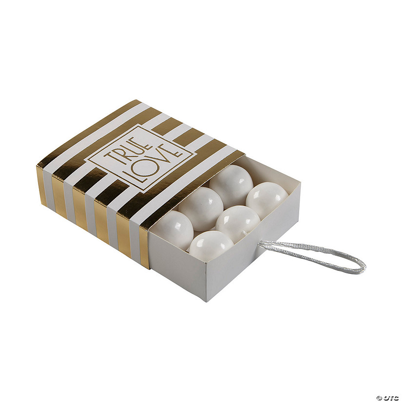 Gold Striped Pull Favor Boxes - 24 Pc. Image