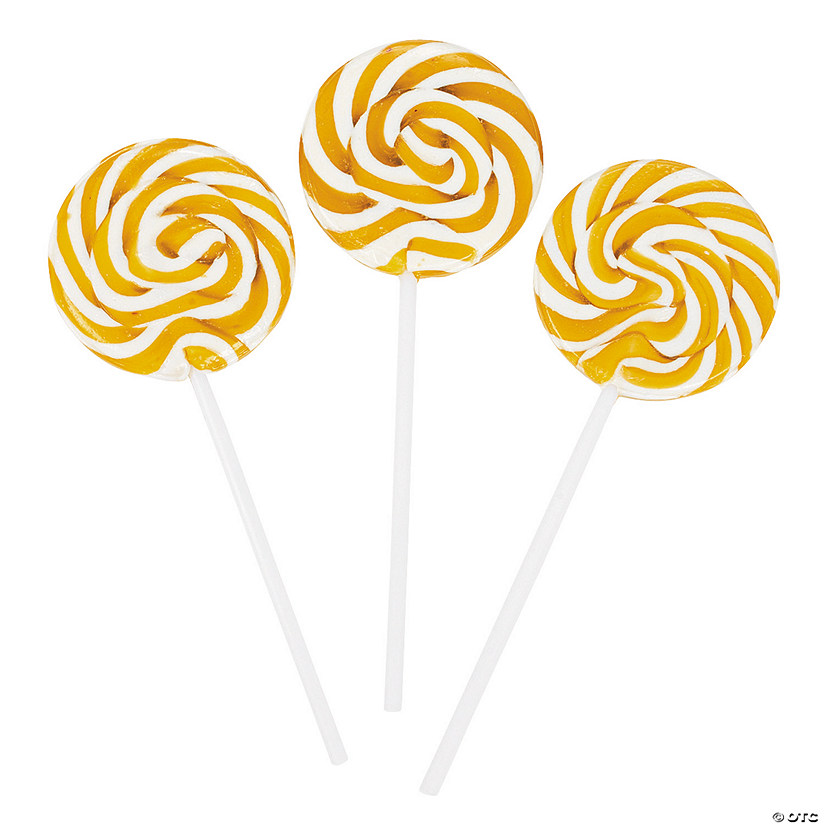 Gold Swirl Lollipops - 24 Pc. Image