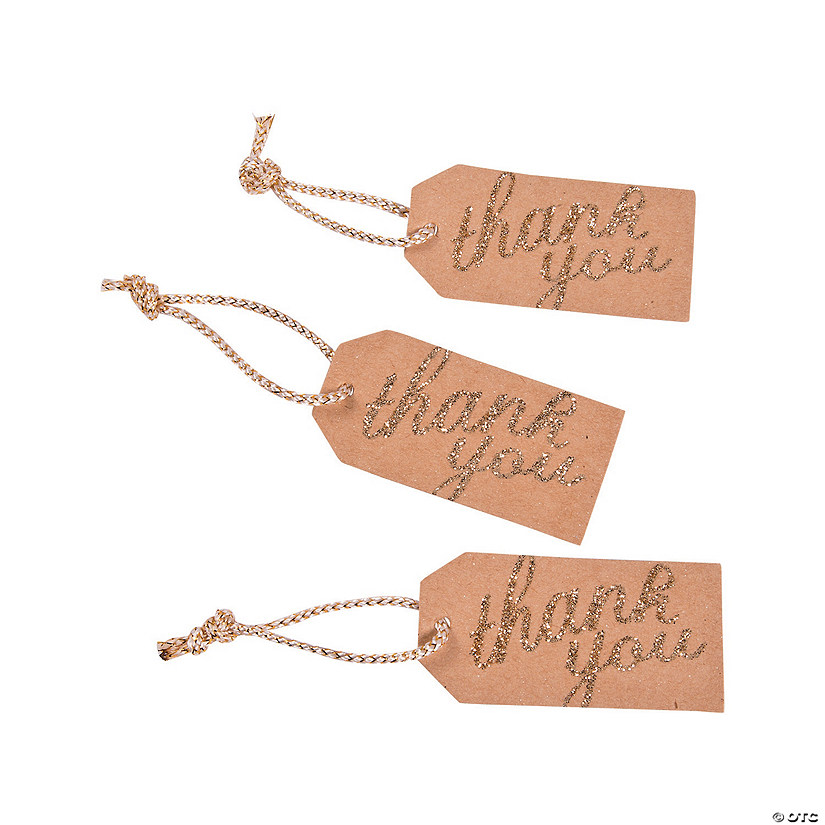Gold Thank You Favor Tags - 24 Pc. Image