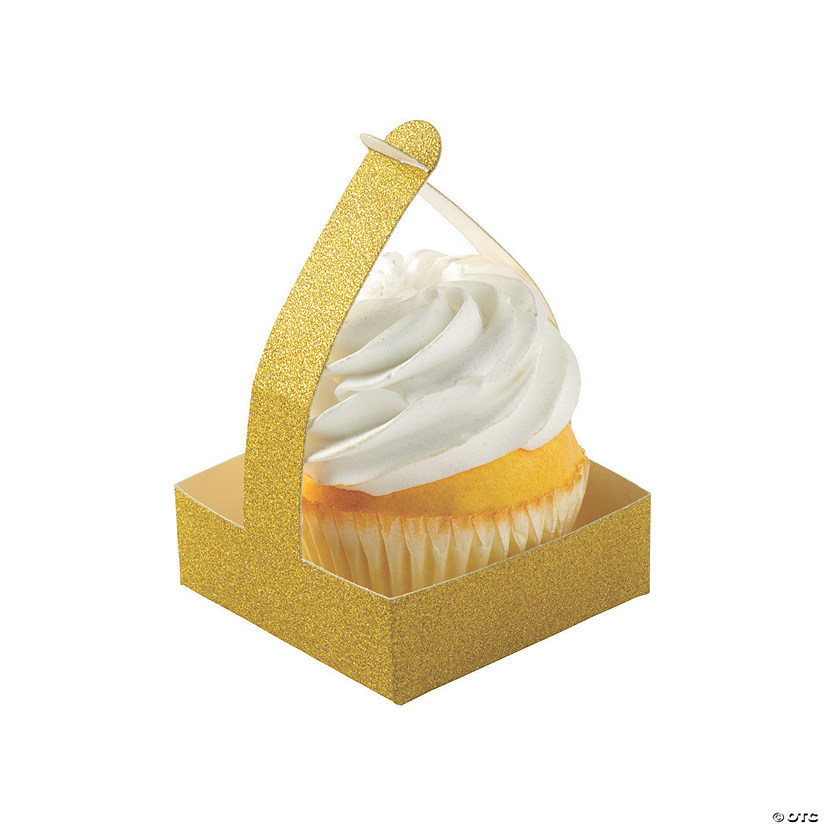 Gold Wedding Cupcake Holders - 12 Pc. Image