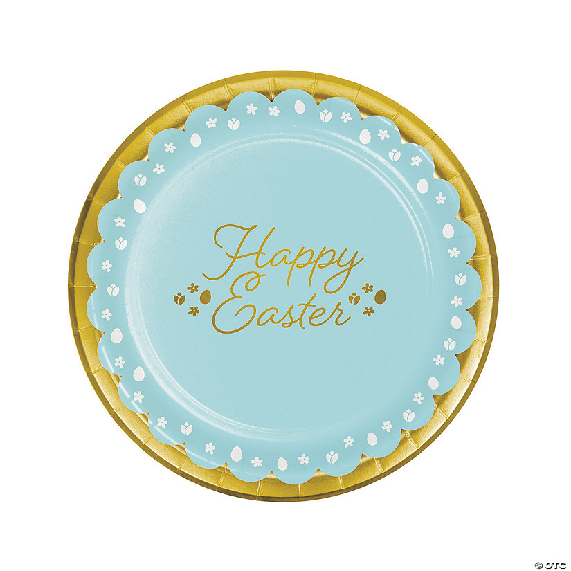 Golden Easter Paper Dinner Plates 8 Ct. Discontinued