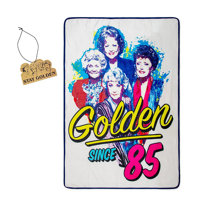 Golden Girls 45 x 60 Inch Fleece Throw Blanket & Air Freshener Gift Set Image