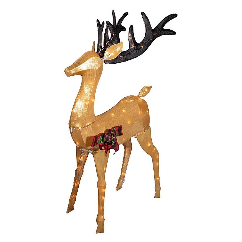 Good Tidings Shiny Gold Buck Lit Outdoor Lawn Christmas Decoration, 48 Inches Image