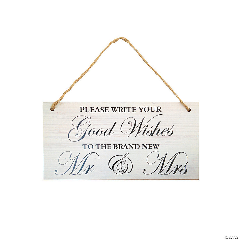 Good Wishes for Mr. & Mrs. Sign Image